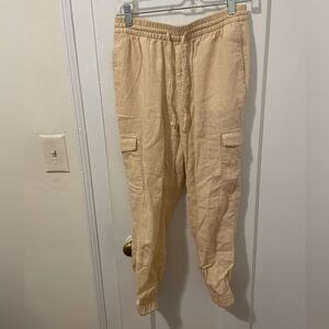 Banana Republic Linen Cargo Joggers